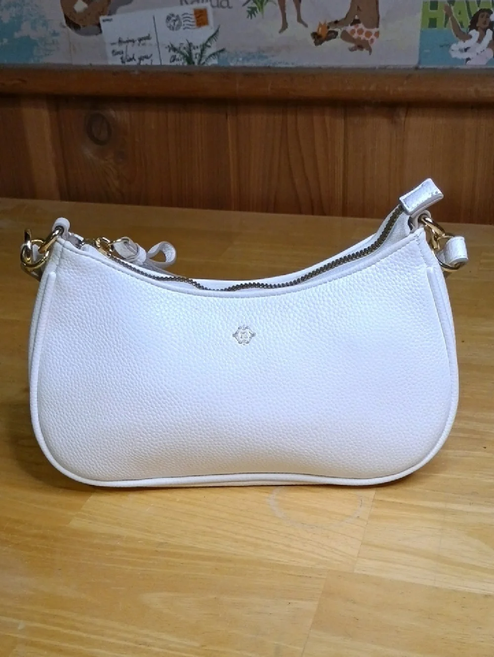 Nanette Lepore White Faux Leather Shoulder Bag - Classic Women's Handbag